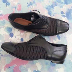 Emporio Armani | Mesh Leather Oxford Derbies